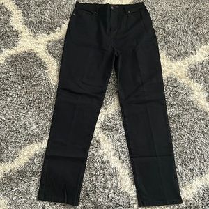 GLORIA VANDERBILT BLACK AMANDA SIZE 12 LONG STRETCH JEAN